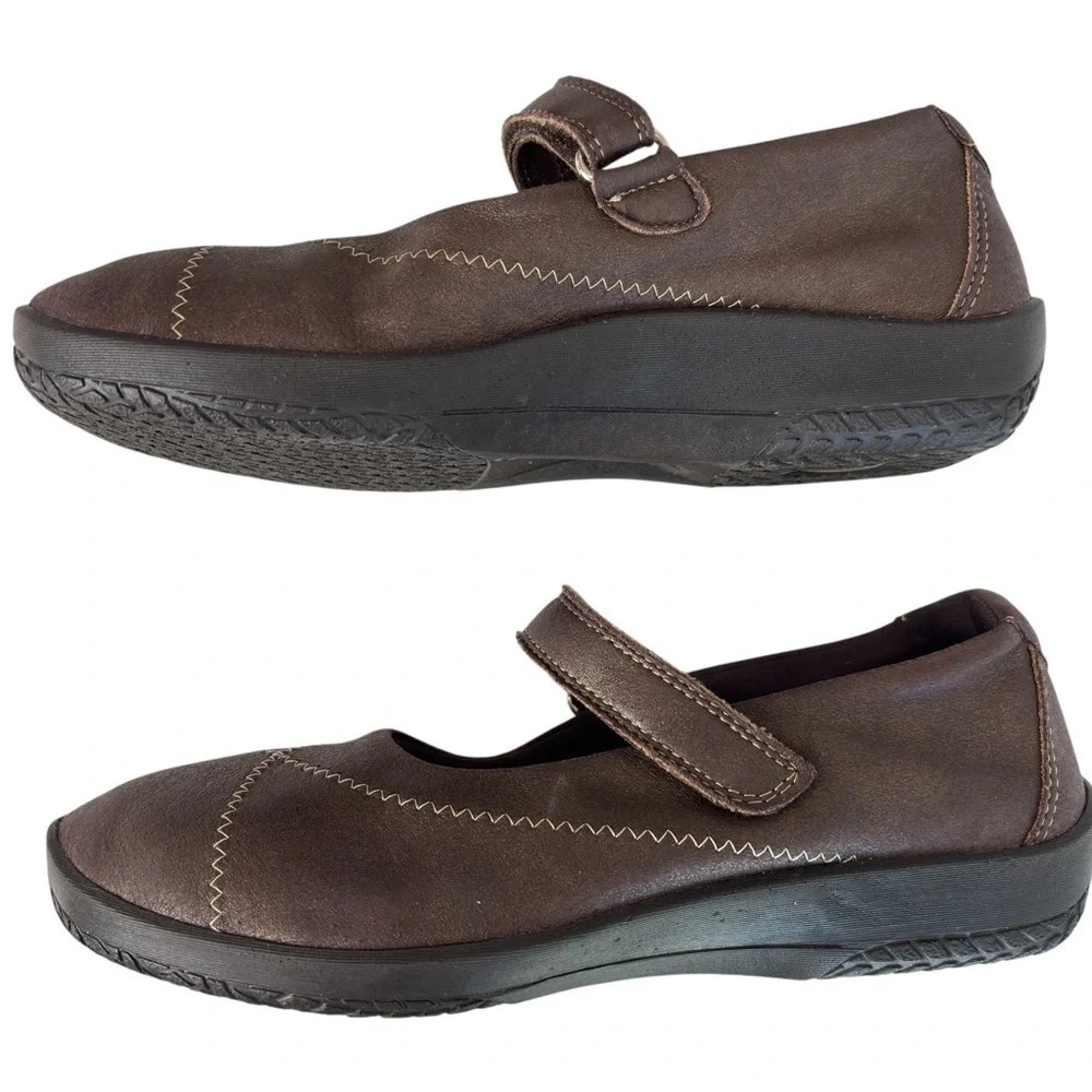 Arcopedico L18 Mary Jane Comfort Ballet Flat Womens Shoe Size 39 US 8.5 9 Brown